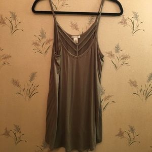 Olive green tank top